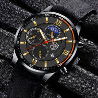 Mens Watches Fake 3-Eyes 6-Pointers with Calendar Sports Luminous Wristwatch Pin Buckle Style Mans Time Viewer Gift H9