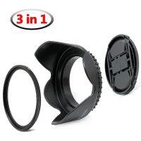 【cw】 (3 1) 52mm Value Pack for SLR Front Cap Screw on Hood 52 mm UV Filter ！