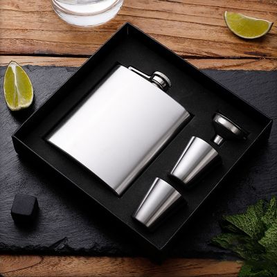 【CW】 8oz Colorful Flagon Hip Flask Set With Cup for Whiskey Vodka Wine Pot Outdoor Drinking Bottle