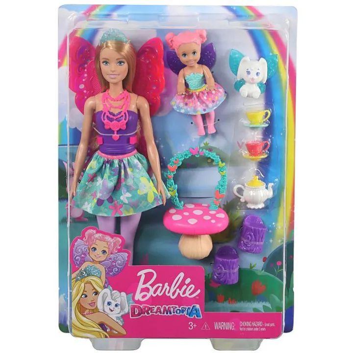 barbie-dreamtopia-fantasy-story-tea-party-amp-fairy-doll-ชุดอุปกรณ์เสริม-2-สไตล์-2020-ใหม่ล่าสุดจากบาบี้-gjk49