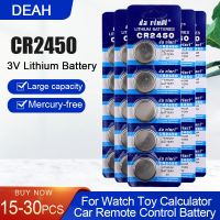 CR2450 CR 2450 3V Baterai Litium สำหรับรีโมทคอนโทรลนาฬิกาข้อมือของเล่นไฟ LED เซลล์เหรียญ DL2050 BR2450 5029LC KCR5029 LM2450