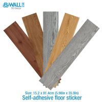 Wood Grain Floor Sticker Nordic Style Foil Bottom Repeated Self-adhesive Waterproof for Living room Toilet Kitchen Home Stickers Wall Stickers Decals