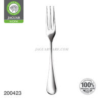 JAGUAR ส้อมค็อกเทลสเตนเลส ส้อมจิ้มผลไม้สเตนเลส ส้อมจิ้มขนมสเตนเลส ลายโลตัส ตราจากัวร์ สแตนเลส 430 แท้ 100% เกรดใช้กับอาหาร แพ็คละ 24 คัน