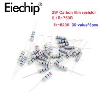 150pcs/lot 2W Metal film resistors 1 1k 820K Carbon film resistor 5 0.1R-750R 30 value Wirewound resistance assortment kit