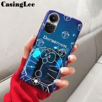 เคส OPPO Reno 10 Pro Plus + ลายการ์ตูนโดราเอมอนน่ารักนิ่มกันกระแทก OPPO Reno ฝาหลังป้องกันทุกสัดส่วนคู่เคสมือถือ10Pro