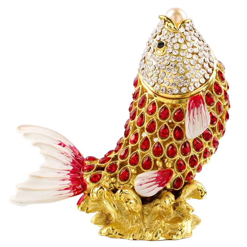 Fengshui Fish Trinket Box Animal Keepsake Figurine Christmas Gift Home  Office Ornament Desktop Decor Collectible | Lazada PH