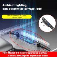 USB แท่นวางมือถืออัจฉริยะ LED 27W สำหรับเทสลารุ่น3 Y 4พอร์ตส่วนขยายตัวแยกไฟฟ้า