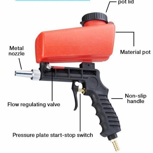 ปืนพ่นทรายแบบนิวเมติก-ปั๊มลมขับเคลื่อนการกำจัดสนิมสะดวกจับมือเครื่องมือพ่นทราย-ปืนพ่นทรายแบบนิวเมติก-ปืนพ่นทรายแบบนิวเมติกแบบพกพา-อุปกรณ์เสริมเครื่องมือไฟฟ้า