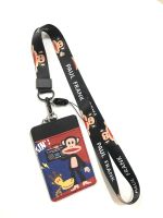 PAUL สายคล้องคอ สายคล้องบัตร ที่ใส่บัตร ซองใส่บัตร ที่ใส่บัตร พร้อมสายคล้องคอ ลาย paul frank งานดี สวยงาม สำหรับ บัตร 6x8 cm (body 7x11cm) สายกว้าง20MM NPNN