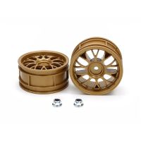 [อะไหล่รถบังคับ] TAMIYA 50741 SP.741 Mesh Wheels 2pcs. (Gold, 26mm/+2) อะไหล่ทามิย่าแท้ rc