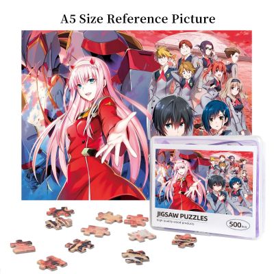Zero Two, Hiro, Strelizia And Mitsuru Darling In The FranXX Wooden Jigsaw Puzzle 500 Pieces Educational Toy Painting Art Decor Decompression toys 500pcs