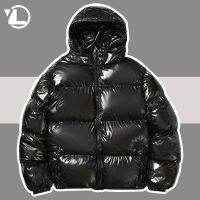 ฤดูหนาวเคลือบเงาเบาะแจ็คเก็ตผู้ชายอบอุ่นหลวม streetwear Parkas U nisex ข้นแฟชั่นฮิปฮอปแจ๊กเก็ตซิป casuall เสื้อ2022