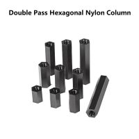 M3 M4 Black Nylon Hex Standoff Female Plastic Double Pass Hexagonal Threaded PCB Motherboard Isolation Pillar Column Nut-50Pcs