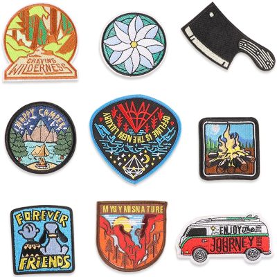 ❡ Patches For Jacket Outdoor Clothing Iron On Thermoadhesive Transfer Designer Embroidery Mochila Thermal Sew Badges Kids Applique