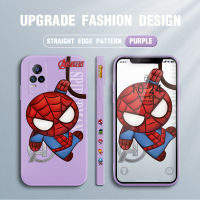 เคสมือถือ เคสโทรศัพท์ เคส Vivo Y73 2021การ์ตูน Spider ด้านข้างออกแบบเคสมือถือ เคสโทรศัพท์ เคสขอบสี่เหลี่ยมรูปแบบ Liquid เคสมือถือ เคสโทรศัพท์ เคสซิลิโคนคลุมทั้งหมดกล้องเคสป้องกันทนแรงกระแทกเคสมือถือ เคสโทรศัพท์ เคสชาย