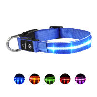 MASBRILL USB Rechargeable Dog LED Glowing Collar Luminous Flashing Necklace Collar Outdoor Walking Night Safety Supplies