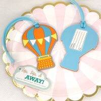 【DT】 hot  50PCS  "Up  Up &amp; Away" Hot Air Balloon Luggage Tag Wedding Baggage Tags Bridal Shower Favors