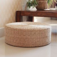 【hot】☎☸✷  Floor Cushion Pouf Hand Woven Room Worship Flat for Outdoor Indoor 40cm