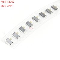 MSK-12C02ขนาดเล็ก Smd Smt 50ชิ้นสวิตช์ปิดเปิด7pin 1P2T สวิตช์สไลด์เปิด/ปิดสำหรับ MP4 MP3