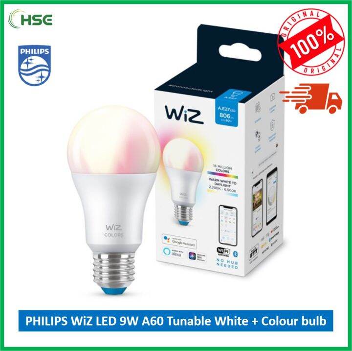 Philips WIZ 9W A60 Tunable White + Color Bulb HSE Lazada