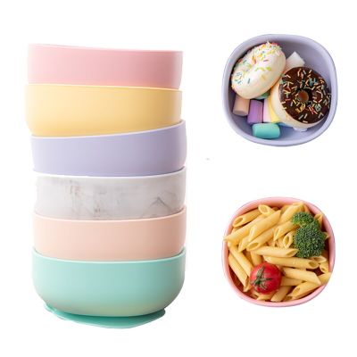 Baby Silicone Bowl Suction Bowls Tableware for Children Waterproof Dishes Suction Toddle Training Tableware Kids Feeding Bowls