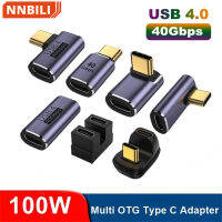 100วัตต์โลหะ USB 4.0 Type C อะแดปเตอร์ OTG 40Gbps การถ่ายโอนข้อมูลได้อย่างรวดเร็วแท็บเล็ต USB-C ชาร์จแปลงสำหรับศัพท์ Air Pro แล็ปท็อป