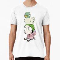 Kids T-Shirt cartoon Sarah &amp; Duck graphic Tops Boys Girls Distro Age 1 2 3 4 5 6 7 8 9 10 11 12 Years