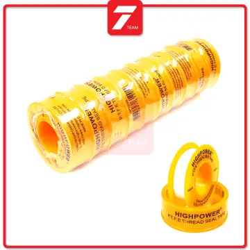 MAJU Yellow Cover PTFE Thread Seal Tape Water Plumber Tangki Sink Bib Valve  Faucet Tap Leaking Pita Paip Tape Putih Air