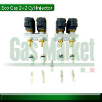 Eco Gas 2 x 2 Cyl Injector Set- รางหัวฉีดแก๊ส ยี่ห้อ Eco Gas 2 x 2 สูบ