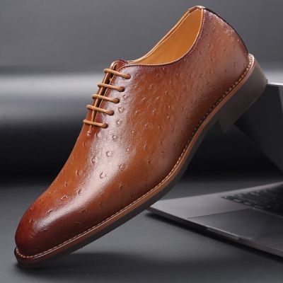 TOP☆  White Dress Shoes Men Formal Leather Shoes for Men Office 2023 Oxford Man Shoes High Quality Chaussures Hommes En Cuir Zapatos