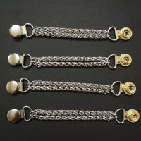 【CW】 4pcs/set stainless steel Motorcycle Vest Extenders Biker Leather biker Chainmail for Motorcycle Vest jacket biker button buckles