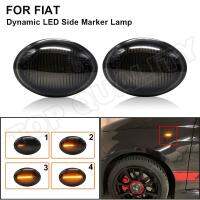 ไฟไฟสีเหลืองด้านข้างรถยนต์2ชิ้นสำหรับ FIAT 500L 500C 500 695 500 595สัญญาณเลี้ยว LED กระพริบตามลำดับสำหรับรถยนต์