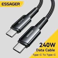 Essager สายเคเบิล USB C 240W ชนิด C,สายที่ชาร์จไฟรวดเร็ว USB USB Type-C 5A ลวดชนิด C สำหรับ Samsung S21 S22 Xiaomi 12 Pro Redmi Note 11 10 Pro