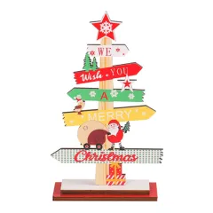 1* Christmas Ornament Realistic Looking Wooden Base Fade-Resistant