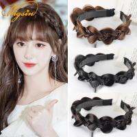 Black Twist Braid Hair Bands สำหรับผู้หญิง Toothed Non-slip Designer Headbands แฟชั่น Braids HeadBand Headwear หญิง Wig