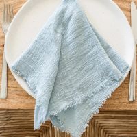 100 Cotton Cloth Gauze Table Napkins 12 Pcs/lot Wedding Party Blue Sage Green Terracotta Cotton Cheesecloth Gauze Table Napkin