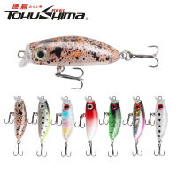 1PCS 4.3ซม./3G Mini Minnow Lure 3D ตาเหยื่อล่อปลา2ตะขอสามชั้นเหยื่อแบบแกว่งฉวัดเฉวียน7สีเหยื่อตกปลาคู่แหวนตกปลาล่อสำหรับการตกปลาลอยอุปกรณ์ตกปลา