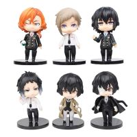 6ชิ้นรูปสุนัขจรจัด Bungo 10ซม. ตุ๊กตาโมเดลหุ่นพีวีซีอนิเมะ Nakajima Atsushi Dazai Osamu Nakahara Chuuya