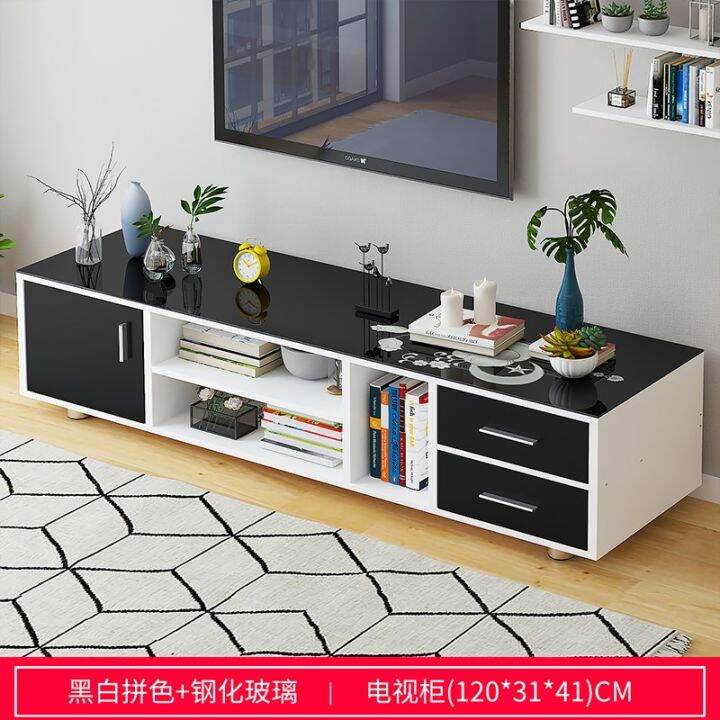 Elegant Tv Rack with Modern Style Made with Plywood and Tempered Glass Modern Home Small