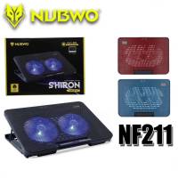 พัดลมรองโน๊ตบุ๊ค NUBWO NF-211  SHIRON 2 FAN มีไฟ