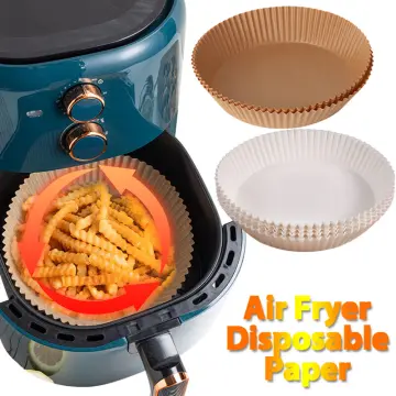 50pcs Air Fryer Liners, Round Parchment Paper, Silicone Oil-absorbing Mat  For Baking, Barbecue, And Special Use For Air Fryer