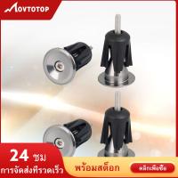 MOVTOTOP 2 คู่จักรยาน H Andlebar หมวกจักรยานจับอลูมิเนียม CNC จักรยาน H Andlebar End ล็อค -On ปลั๊กบาร์จับหมวกครอบคลุมจักรยานชิ้นส่วน (เงิน)