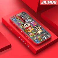 เคส JIUMOO สำหรับ Xiaomi MI POCO M2 Redmi 9 9A เคสกราฟฟิตีลายหน้าแข้งบางเฉียบลายฝ้าด้านหลังเคสขอบแข็งเคสมือถือซิลิโคนกันกระแทกฝาครอบป้องกันกล้องคลุมทั้งหมด