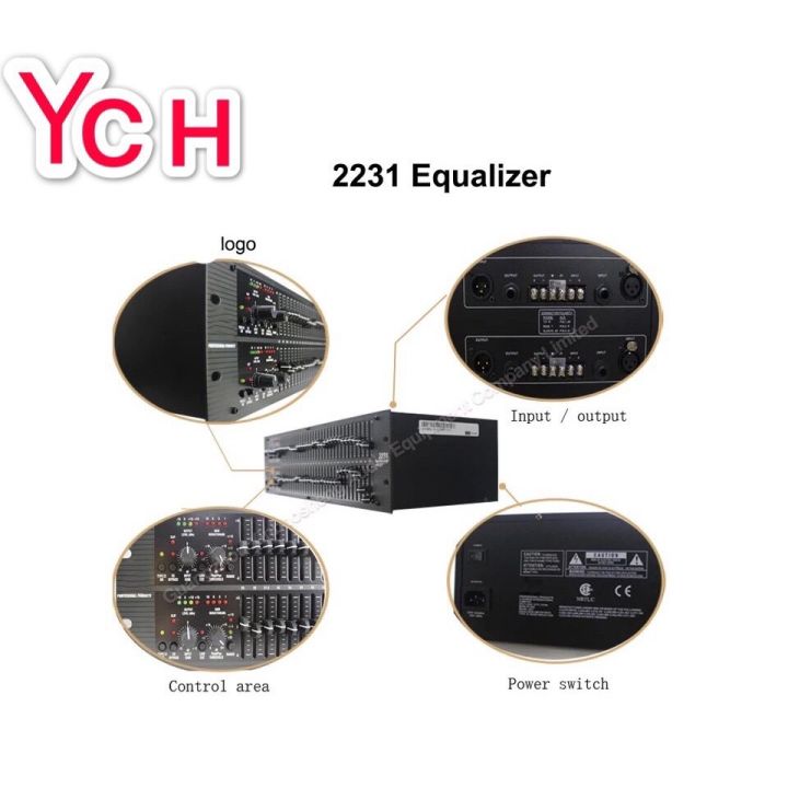 ych-2231-equalizers-เครื่องปรับแต่งความถี่สัญญาณเสียง-อีคิว-หรือตัวปรับแต่งเสียง-มี-limiter-ในตัว-31-band-x-2-stereo-ych-รุ่น-2231