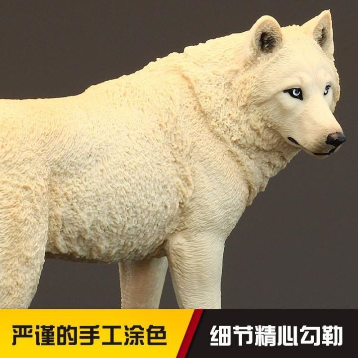 children-simulation-toy-animals-wild-animal-models-suit-solid-black-and-white-wolf-wolf-grassland-wolf-king