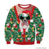 Men Women Ugly Christmas Sweater  3D Christmas Dog Cat Printed Sweat Shirt Loose Novelty Xmas Sweatshirt Tops Dropshipping