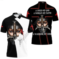 A Child Of God A Woman Of Faith A Warrior Of Christ For Fan 3D Printed New Polo Shirt Top Sleeveless Tees Fitness Unisex Clothes {in store}