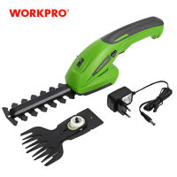 WORKPRO 7.2V Electric Trimmer 2 in 1 Lithium-ion Cordless Garden Tools Hedge Trimmer Rechargeable Hedge Trimmers for Grass