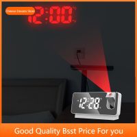 ✳™ LED Digital Smart Alarm Clock Watch Table Electronic Desktop Clocks USB Wake Up Clock with 180D Time Projector Snooze humidity