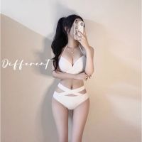 ▲ E1A-Sexy Women One Piece Black White Swimwear Bandage